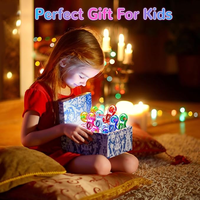 Fidget Spinner for Kids Adults, Light up Sensory Fidget Toys for Kids 4-8-12, Classroom Prizes LED Glow in The Dark Hand Spinner for ADHD Autism Boys Girls 3-5 Christmas Stocking Stuffers Gifts