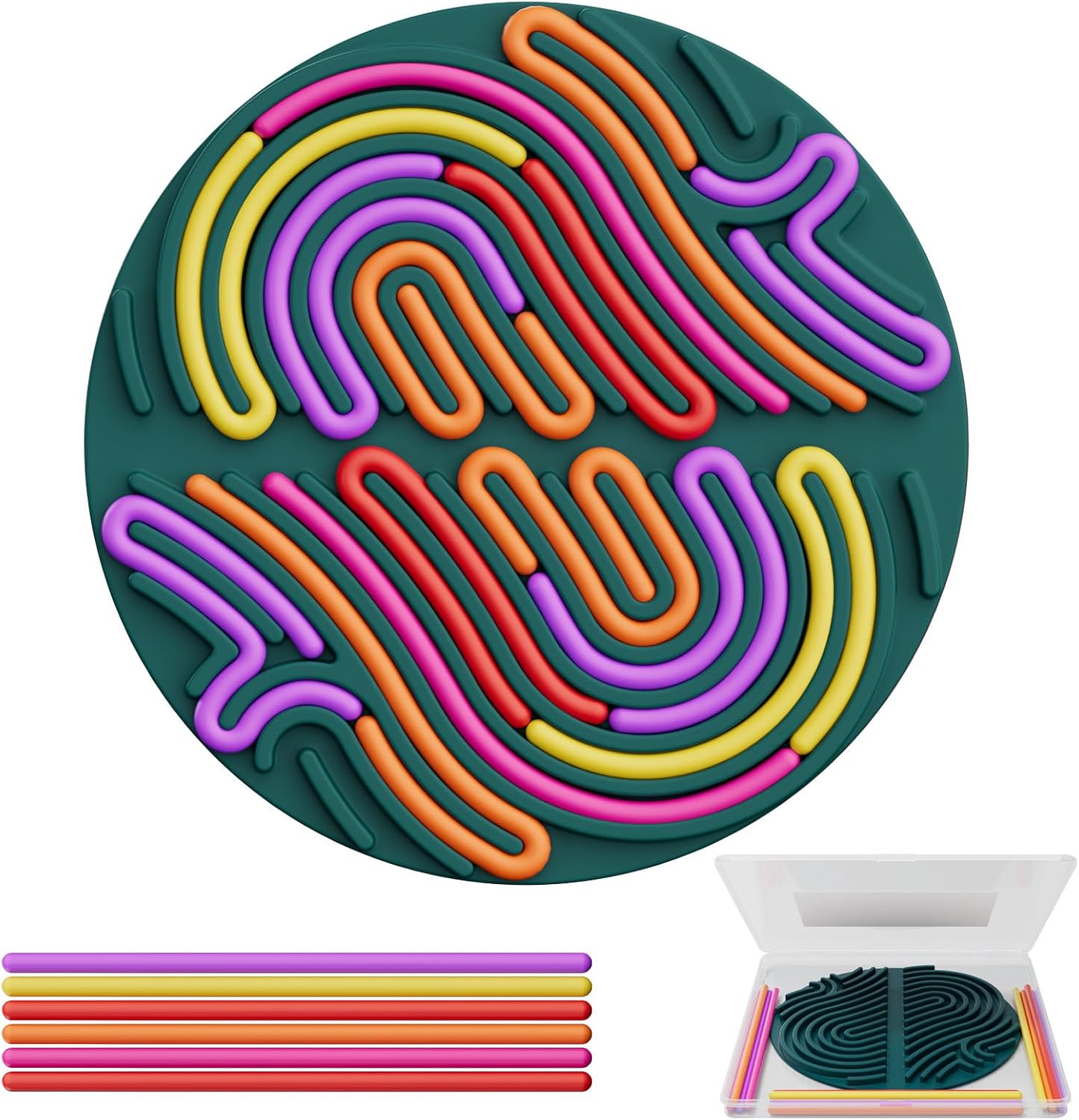 Sensory Fidget Toys for Kids Toddler Boys ,Sensory Activity Board for Stress Anxiety Autistic ADHD, Calm Down Travel Airplane Essentials Toys for 3+ Year Old, Stuffers Gifts for Teens Girls