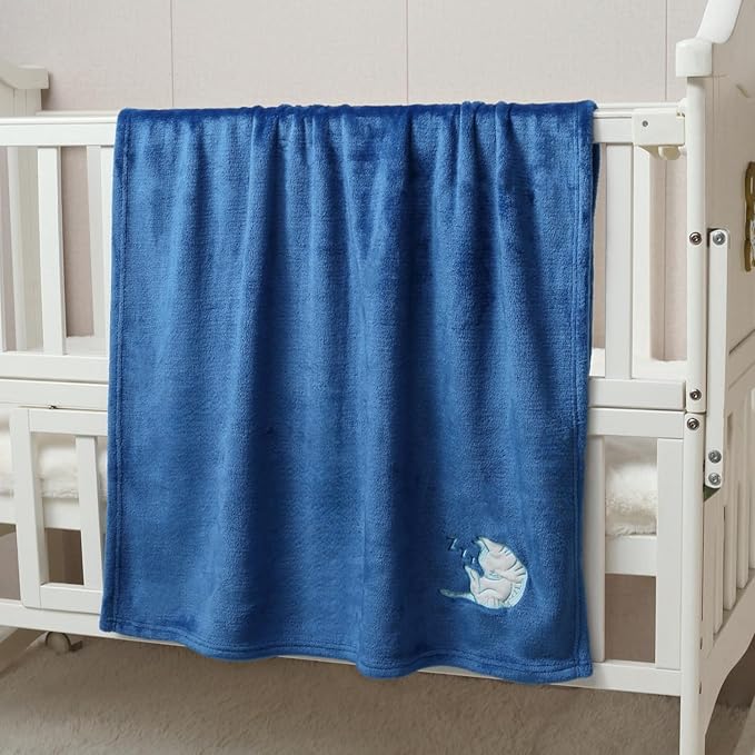 CREVENT 30''X40'' Cute Cozy Fluffy Warm Baby Blanket for Girls Boys Infants Toddlers' Bedding Crib Cot Stroller, Baby Shower Birthday Newborn's Gift - Sleeping Cat