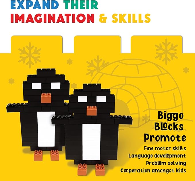 Big Blocks for Kids Ages 4-8 — Indoor & Outdoor Blocks Kids Games — Black Large Building Blocks - 48 pc