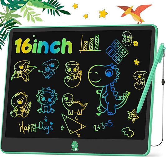 Hockvill LCD Writing Tablet for Kids 16 Inch, Toys for Girls Boys Drawing Pad for 3 4 5 6 7 Year Old Kid, Toddler Doodle Board Christmas Birthday Gift for Children