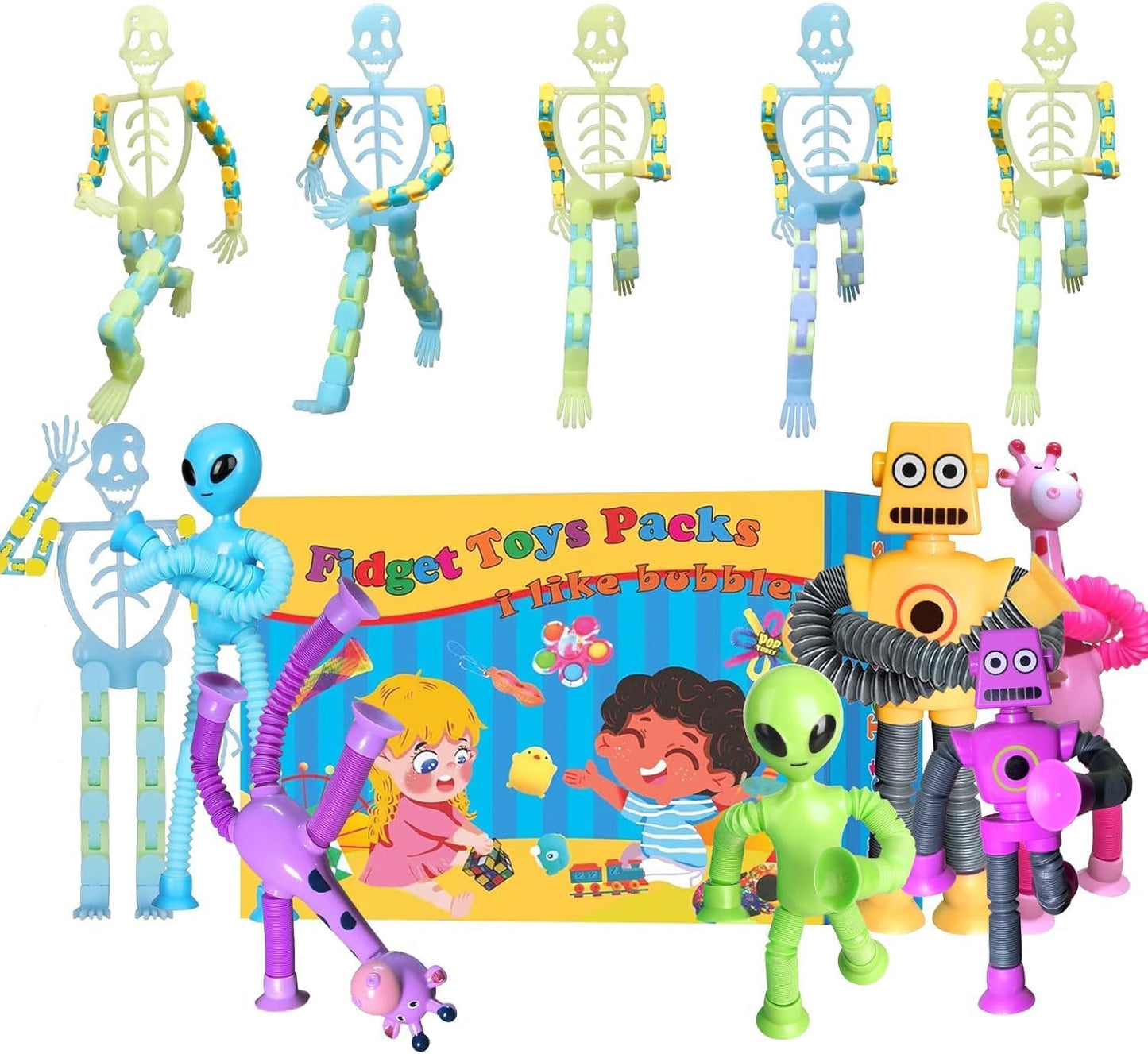 Fidget Toy Pack,12PCS Party Favors Gifts for Kids, Adults & Autistics Stress Relief Autism Sensory