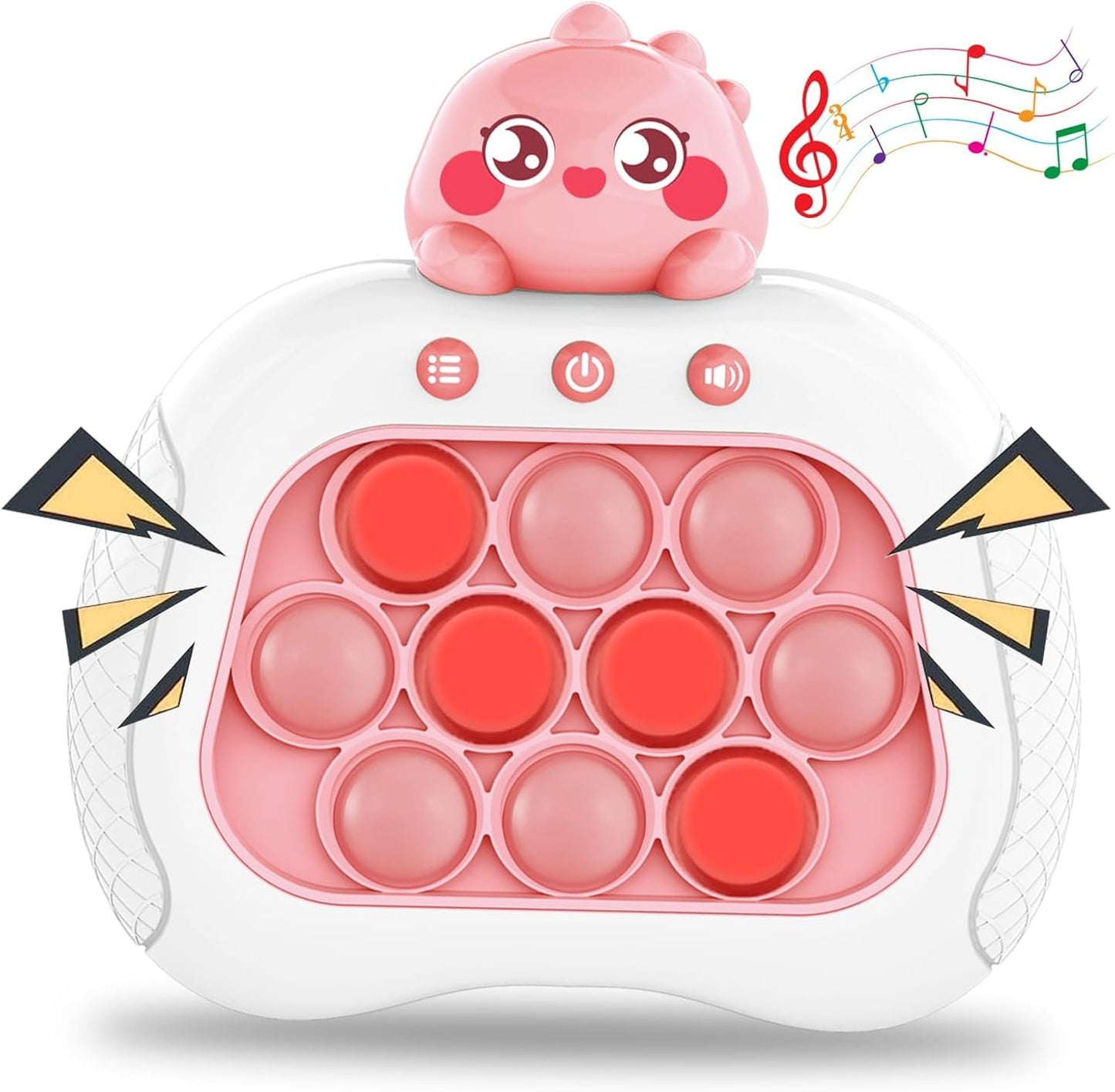 DInosaur Fast Push Game, Pop Bubble Fidget Toy Quick Push Light Up Popping Game Toys for Ages 4-12, Birthday Gifts for Boys, Girls & Teens