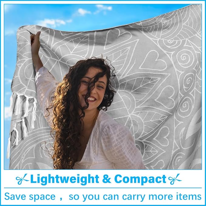 Oversized Turkish Beach Towel Blanket XXL Cotton Sandproof Towels Boho Woven Extra Large Big Sand Free Giant Throw Thick Blankets Huge Quilt XL Picnic Camping Necessities Cloud For Adult Gifts