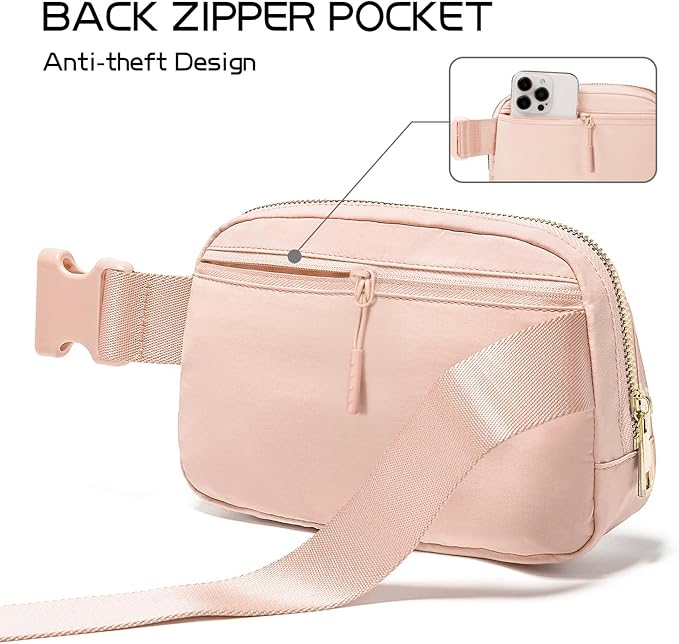 Gitus Gifts for 8 9 10 11 12 Year Old Girls Belt Bag Fanny Pack Crossbody Bags with Initial Letter Patch Cute Stuff Birthday Gifts for Teen Girls Women Personalized Trend Stuff (Coral Pink-Z)