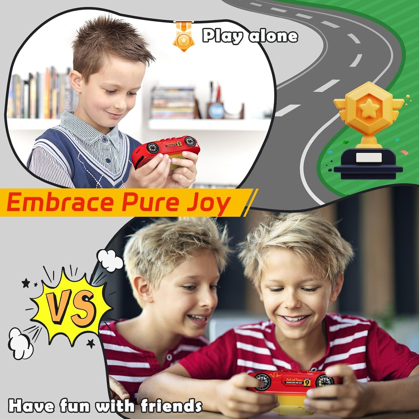 Fidget Toys Light Up Game, Handheld Games for Kids, Quick Push Bubbles Game Console, Autism Sensory Toys Birthday Gifts for Old Boys Kids Teens