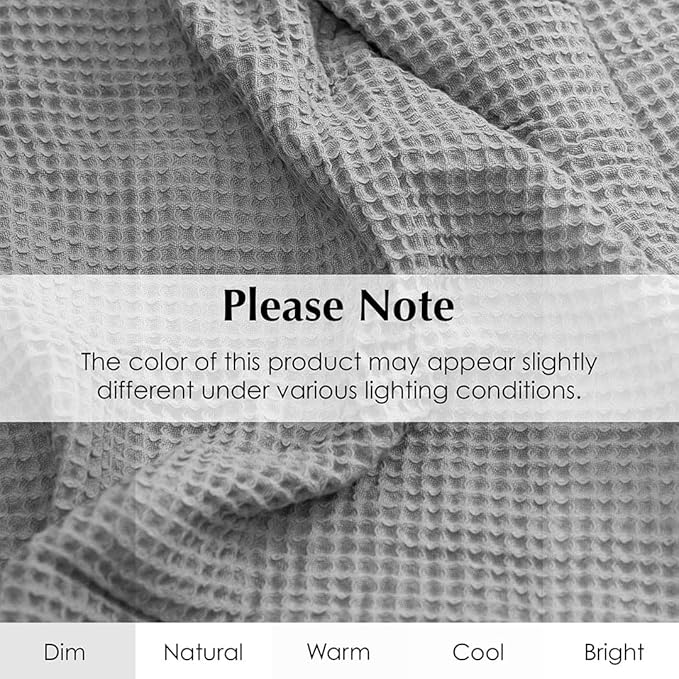 Salt Earth GOTS Certified 100% Organic Cotton Throw Blanket, 60" X 80" Waffle Blankets & Throws for Bed, Throw Blanket for Couch,Modern and Cozy Blanket,All Seasons, Comfy Soft Blanket(Scottish Grey)