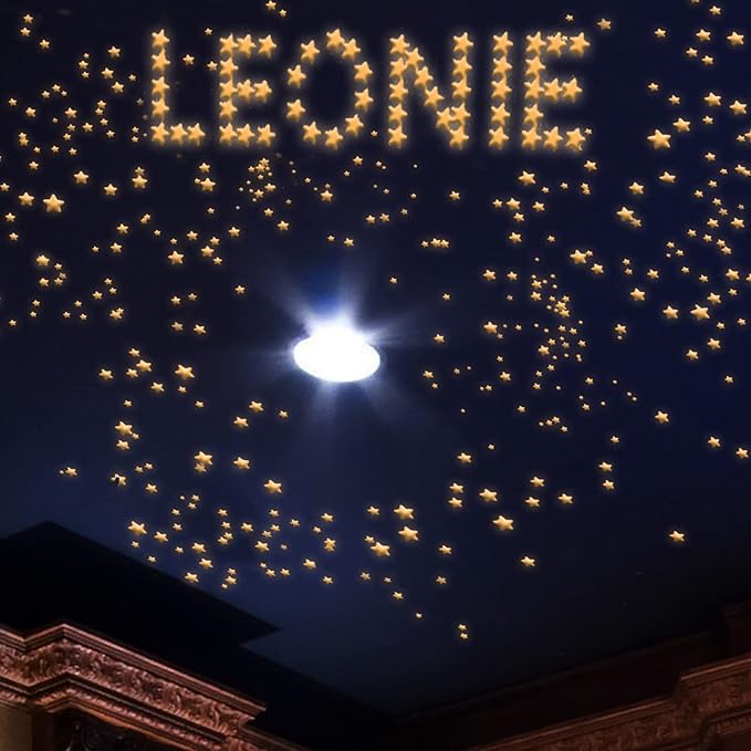 Glow in The Dark Stars Decals Decor 633 Pcs Luminous Dot Stars, 3D Starry Stars Glow in The Dark Stickers for Ceiling or Wall and Kids Bedroom Décor