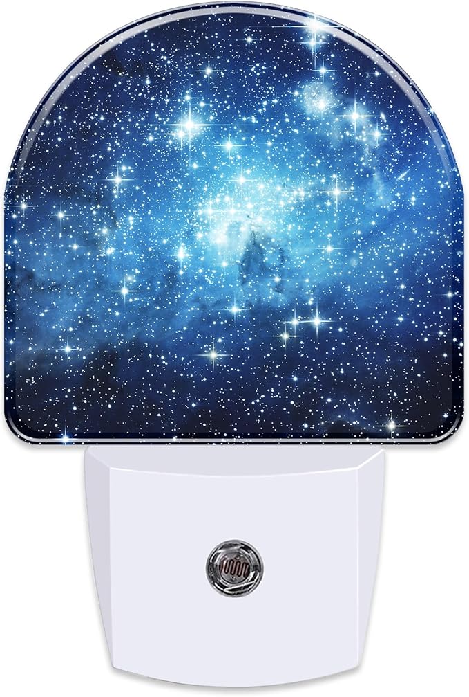 Galaxy Space with Stars Night Light, Deep Universe Nebula Dusk to Dawn Night Light Plug in,0.5w Energy Saving Sleep Friendly NightLight for Kids Boys Girls Home Decor