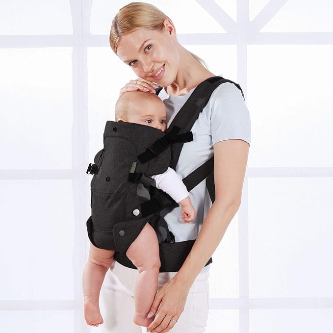 Baby Carrier Wrap,Baby Carriers Newborn to Toddler,Cozy Baby Holder Carrier Lightweight,Adjustable Baby Sling Support for Infant 7-45lbs Girl and Boy,Front Back All Positions,Shower Gift-Black