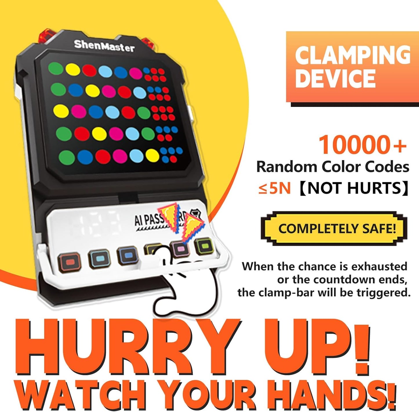 Crack The Code-Handheld Mastermind Game,Super Decoder with Fun Clamp, 1-8 Players Code Breaking Puzzle Game for Kids and Adults，Birthday Gift for Boys and Girls,Travel Games for Road Trip