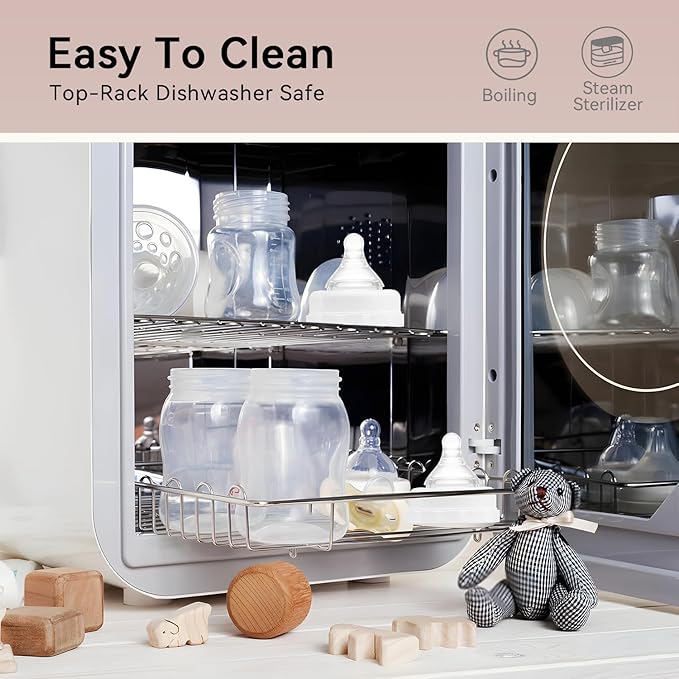 Silicone Replacement Nipple, Small Flow Nipples for Wide Neck Bottles, 0+ Months, 10 Count