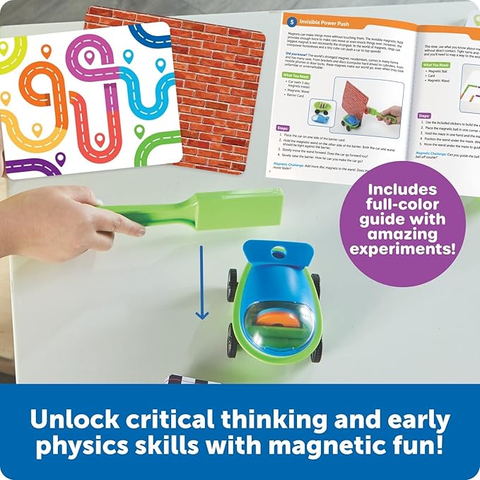 Learning Resources STEM Explorers Magnetworks, Magnetic Science Set, Physics Experiment Toys for Kids, Kindergarten and Preschool Classroom, Force and Motion Kit for Boys and Girls, Ages 5 and Up
