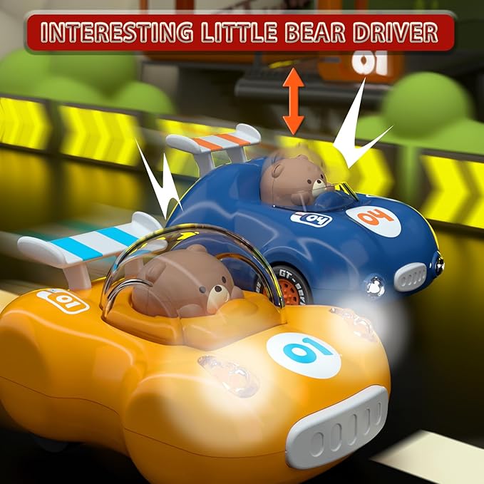 12-18 Months Toddler Pull Back Car Toys for 1 2 3 Years Old Boys and Girls Kids Trucks Toys 1-3 Years Old Baby Car Birthday Gift (Red)