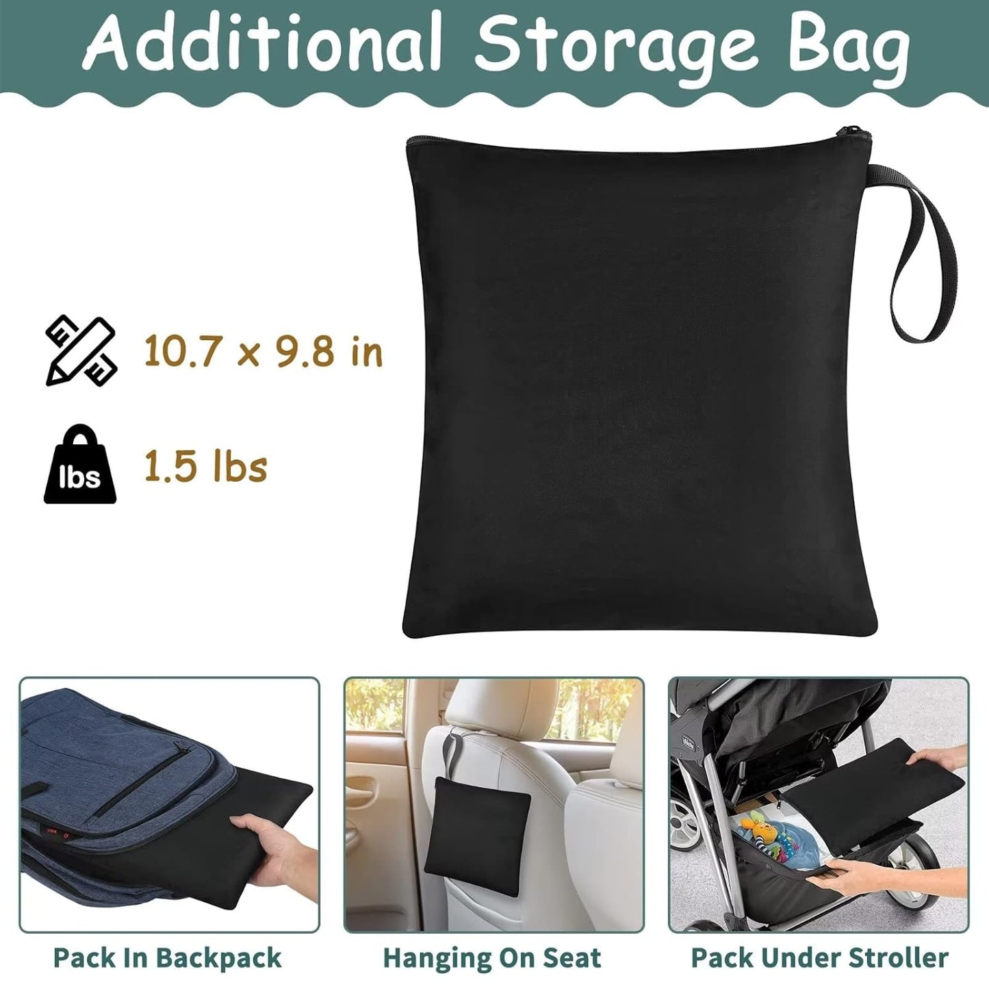 Car Seat Travel Bag Fit Graco SnugRide 35 Lite and Base, Chicco KeyFit 30 and Base, Car seat Bags for Air Travel, Padded Infant Carrier Bag with side pocket and Protective Feet, Extra small Bag