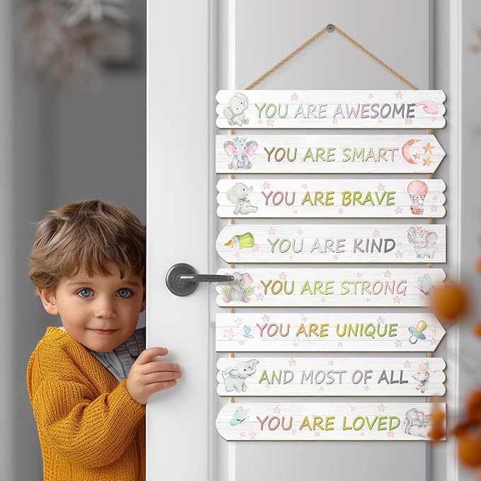 Elephant Room Decor for Boys Girls Kids Room Decor, Elephant Wall Art, Little Kids Bedroom Decorations,Toddler Classroom Deco for Boys, Bedroom Deco for children(Elephant)