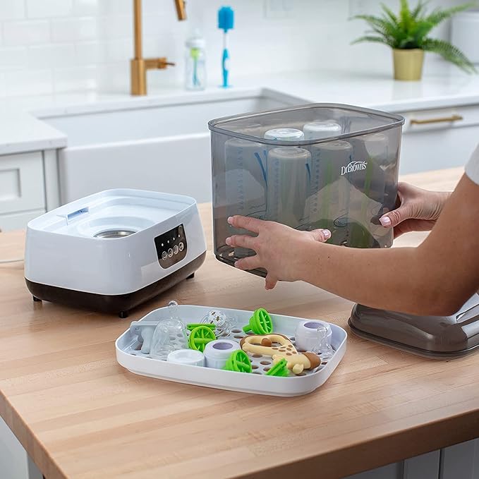 Dr. Brown's Clean Steam Baby Bottle and Pacifier Sterilizer and Dryer with Insta-Feed Bottle Warmer Combination Pack
