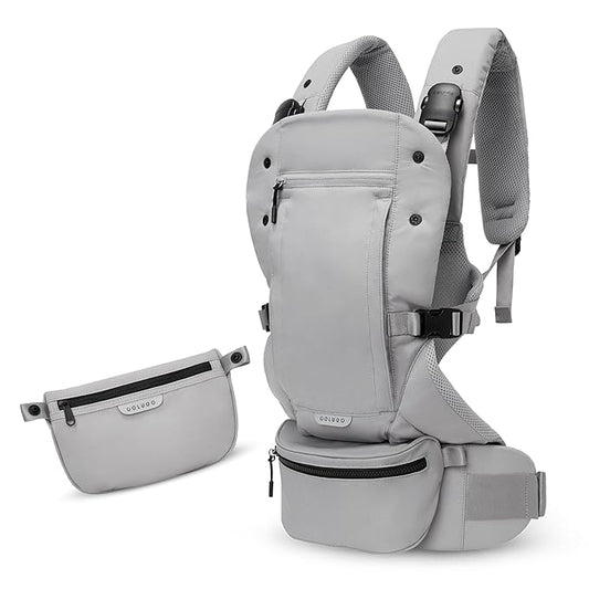 Colugo Baby Carrier - Baby Carrier Newborn to Toddler, Toddler Carrier, Adjustable, Lightweight, Breathable Carrier for Newborn to 33 Pounds (Cool Grey)