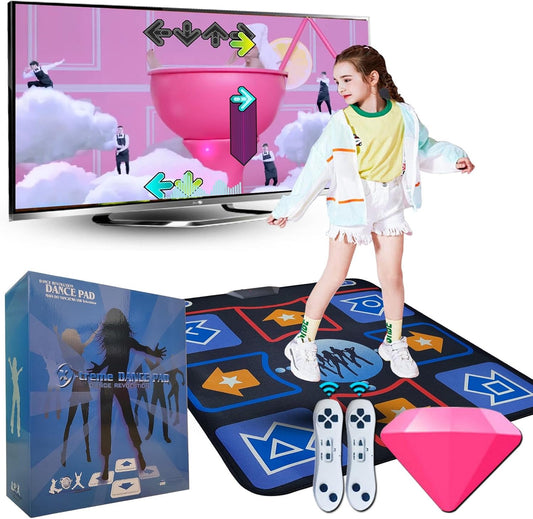 Dance Mat for Kids and Adults, Electronic Dance Pad for TV, Soft Dancing mat for Exercise & Games,Plug & Play,Birthday Gifts Ideas,Gifts for Girls & Boys Ages 3+,Single mat