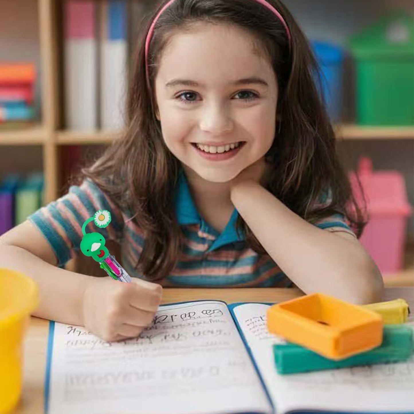 30 Pcs Multicolor Ballpoint Pens, 4-in-1 Cute Multicolored Retractable Animal Ballpoint Pens for Gifts Birthday Prize Supplies