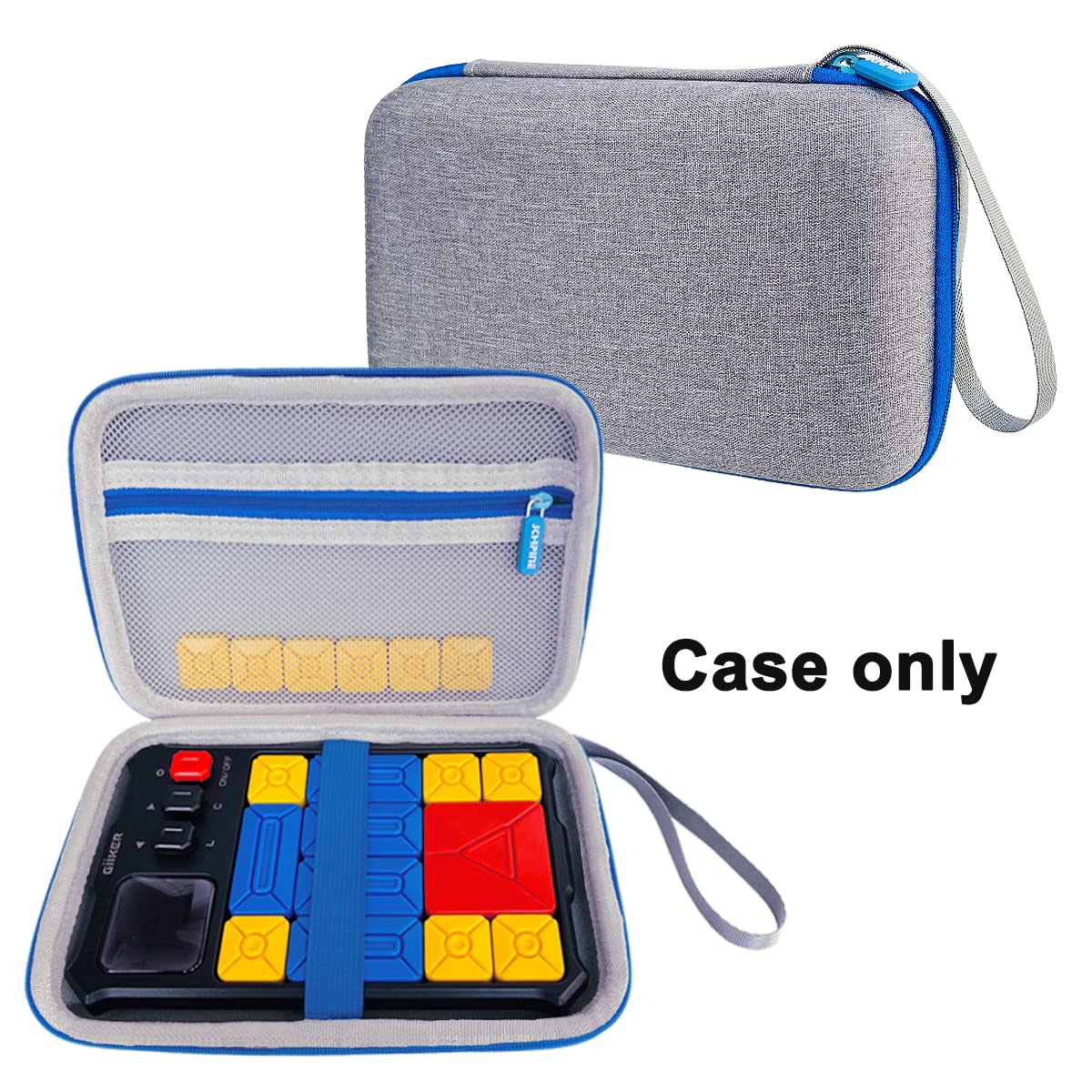 JCHPINE Hard Carrying Case for GiiKER Super Slide Brain Games, Protective Storage Holder for GiiKER Brain Teaser Puzzles Interactive Handheld Game Console Accessories (Blue Case Only)