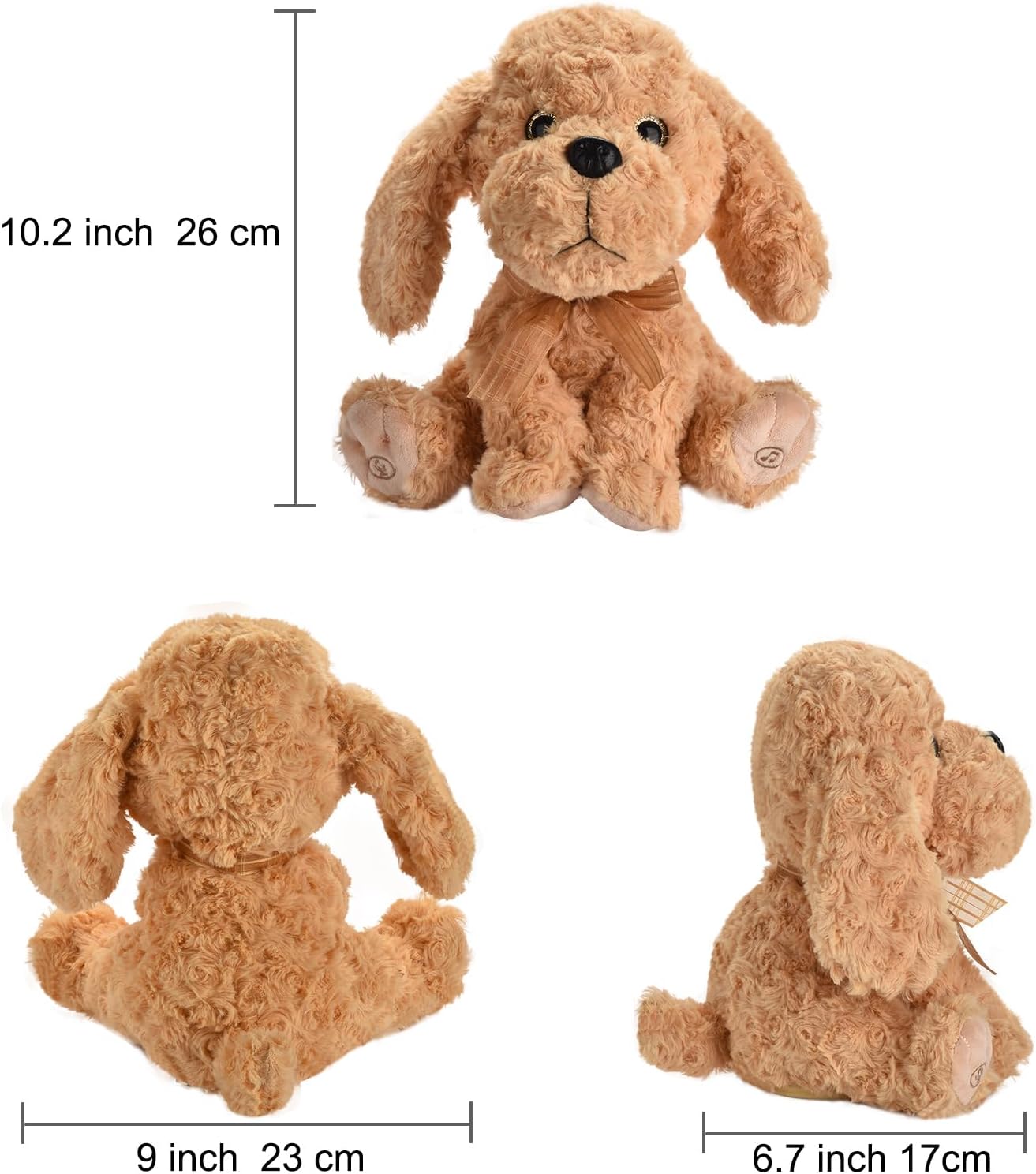 Interactive Singing Plush Toy - Dog Stuffed Animals Record & Repeats What You Say, 8 Songs, Head & Ear Movements, Birthday for Toddlers Age 3 4 5 6 (10.2' Goldendoodle Toy)