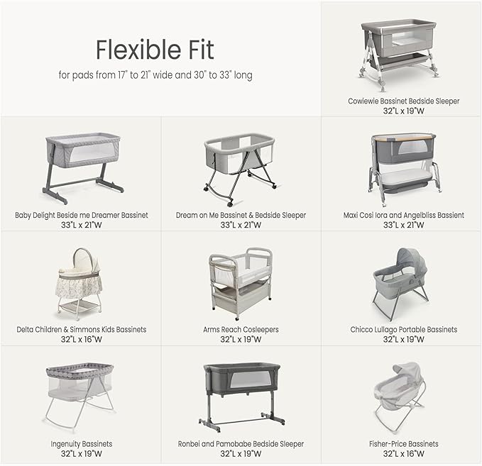 lulumoon Muslin Bassinet Sheets for Baby: Soft Bedside Sleeper Bassinet Fitted Sheets for Boys and Girls