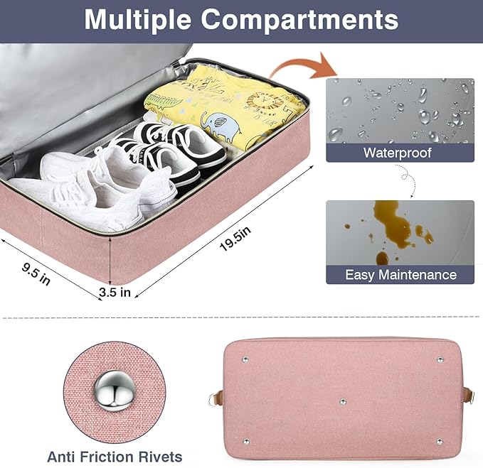 ITIEZY Diaper Bag Tote for Baby - Large Mommy Bag with Portable Changing Pad Pacifier Case, Hospital Bags Travel Baby Bag