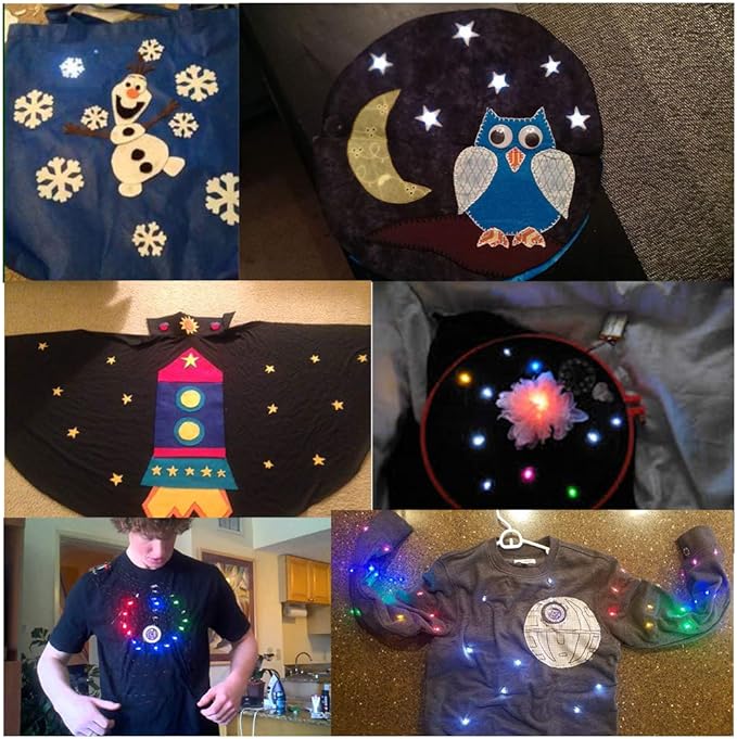 KOOKYE Lilypad Sewable Electronics Starter Kit Learning E-Textile Cuttable Electronics Kit