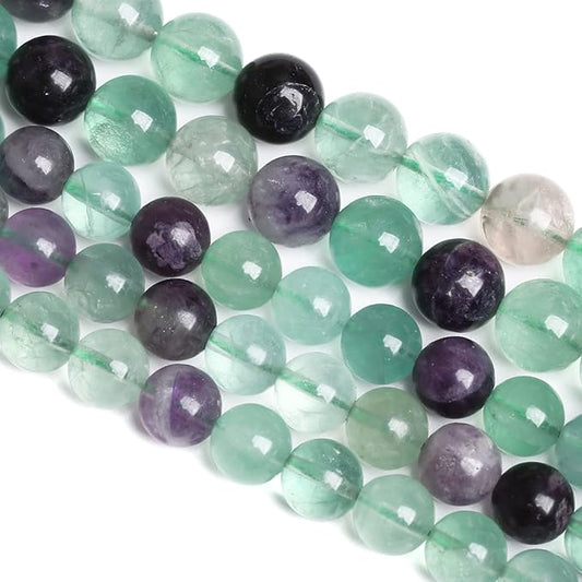 10MM 38PCS Natural Stone Green Fluorite Gemstone Beads for Jewelry Making DIY Bracelet 1 Strand