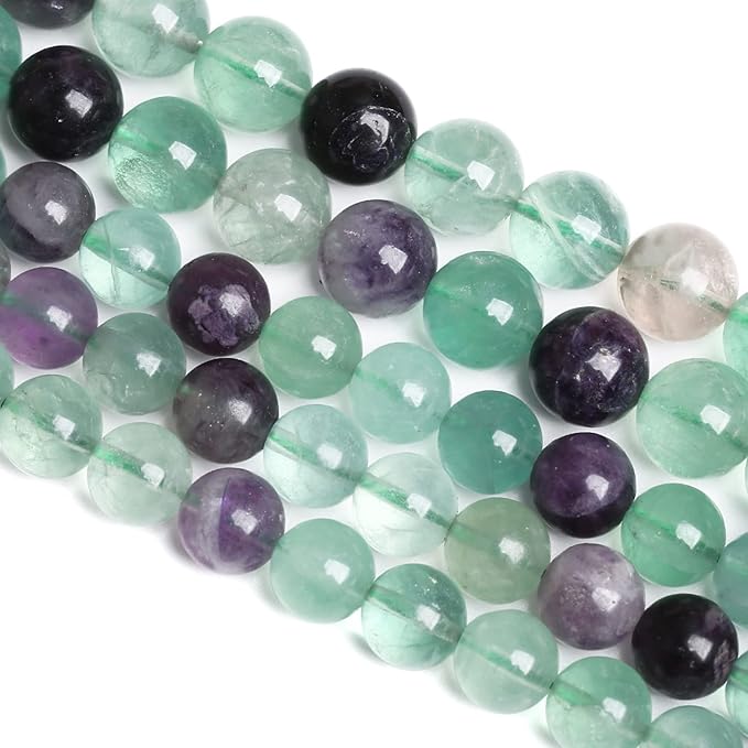 12MM 32PCS Natural Stone Green Fluorite Gemstone Beads for Jewelry Making DIY Bracelet 1 Strand