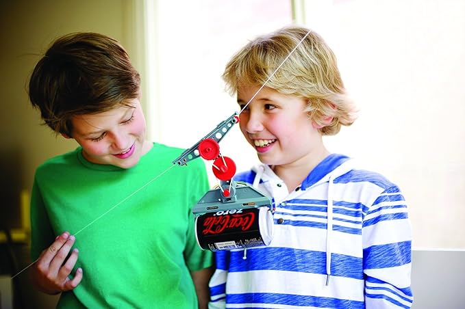 4M Tin Can Cable Car, DIY Mechanical Engineering - STEM Toys Science Gondola Educational Gift for Kids & Teens, Girls & Boys