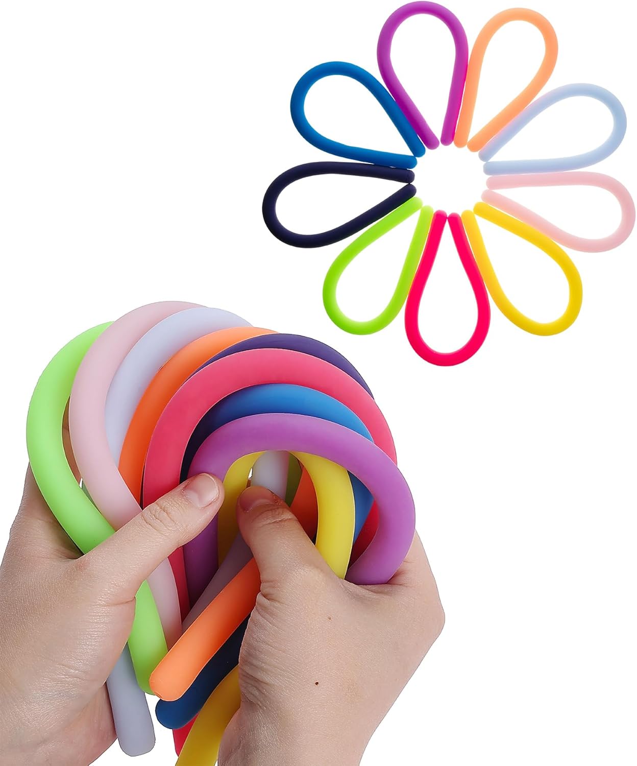 Mr. Pen- Monkey Noodle Fidget Toy, 9 Pack, Fidget Noodles, Stretchy Strings Fidget Toys, Sensory Noodles, Sensory Toys, Calming Toys, Sensory Fidget Toys, Stretchy Toys, Autism Toys