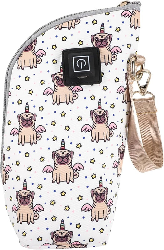 Bottle Warmer Bag Bottle Sleeve Heat Settings Portable Car Travel Accessory for Boys and Girls