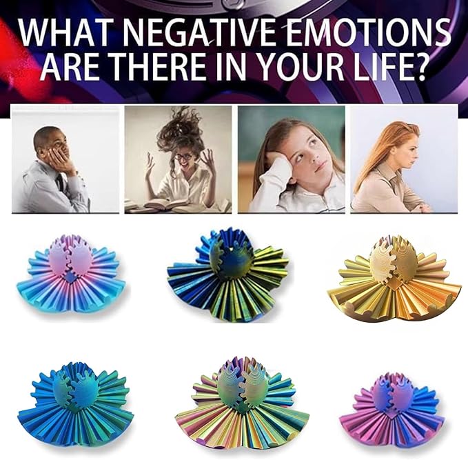 Gear Ball 3D Printed Spin Cube Fidget Toy, Sphere Stress Toy, GearSphere Desk Toy for Anxiety Relaxing (Laser Dark Red)