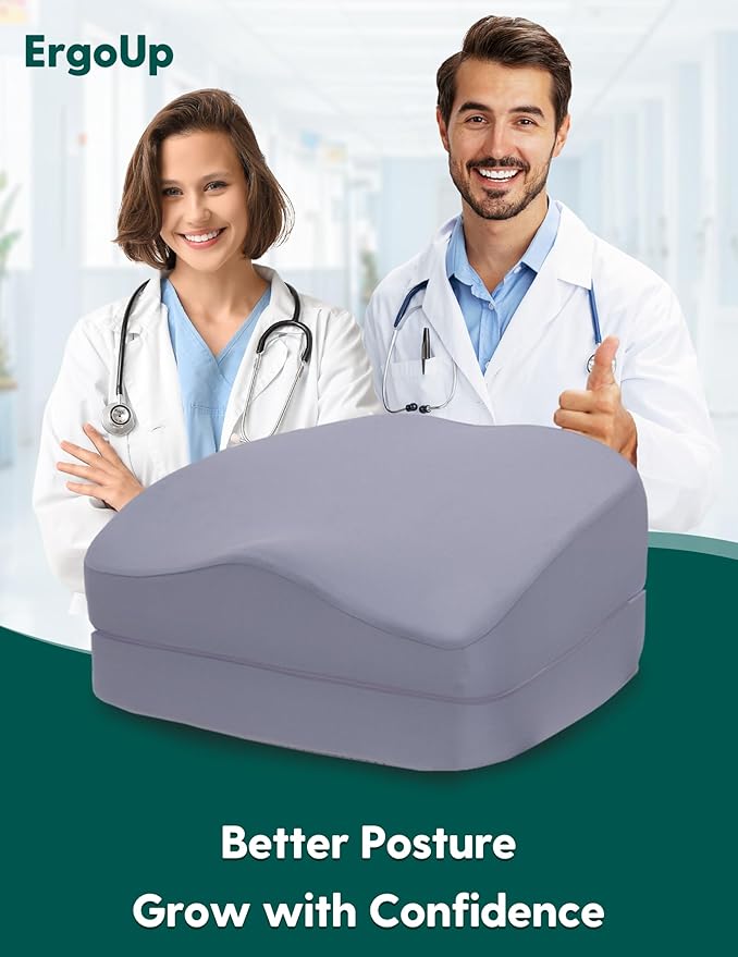 Babelio 2-in-1 Ergo-Designed Booster Seat for Kitchen Chair, Promote Proper Upright Posture, Toddler Booster Seat for Dining Table, Removable & Washable Cover, for 18 Months to 5 Years, Dark Grey