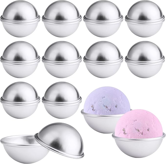 10 Set 20PCS Bath Bomb Mold Kit, Soap Mold & Aluminum MetalBath Bombs Press for DIY Making Supplies