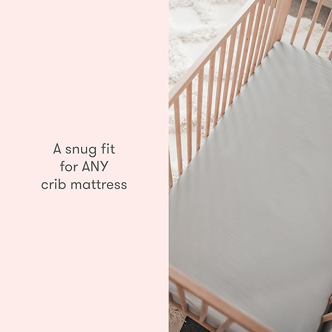 Newton Baby Fitted Single Layer Crib Sheet (2-Pack) - Ultra Breathable and Soft, Organic Cotton, Fits All Standard Cribs, Pink