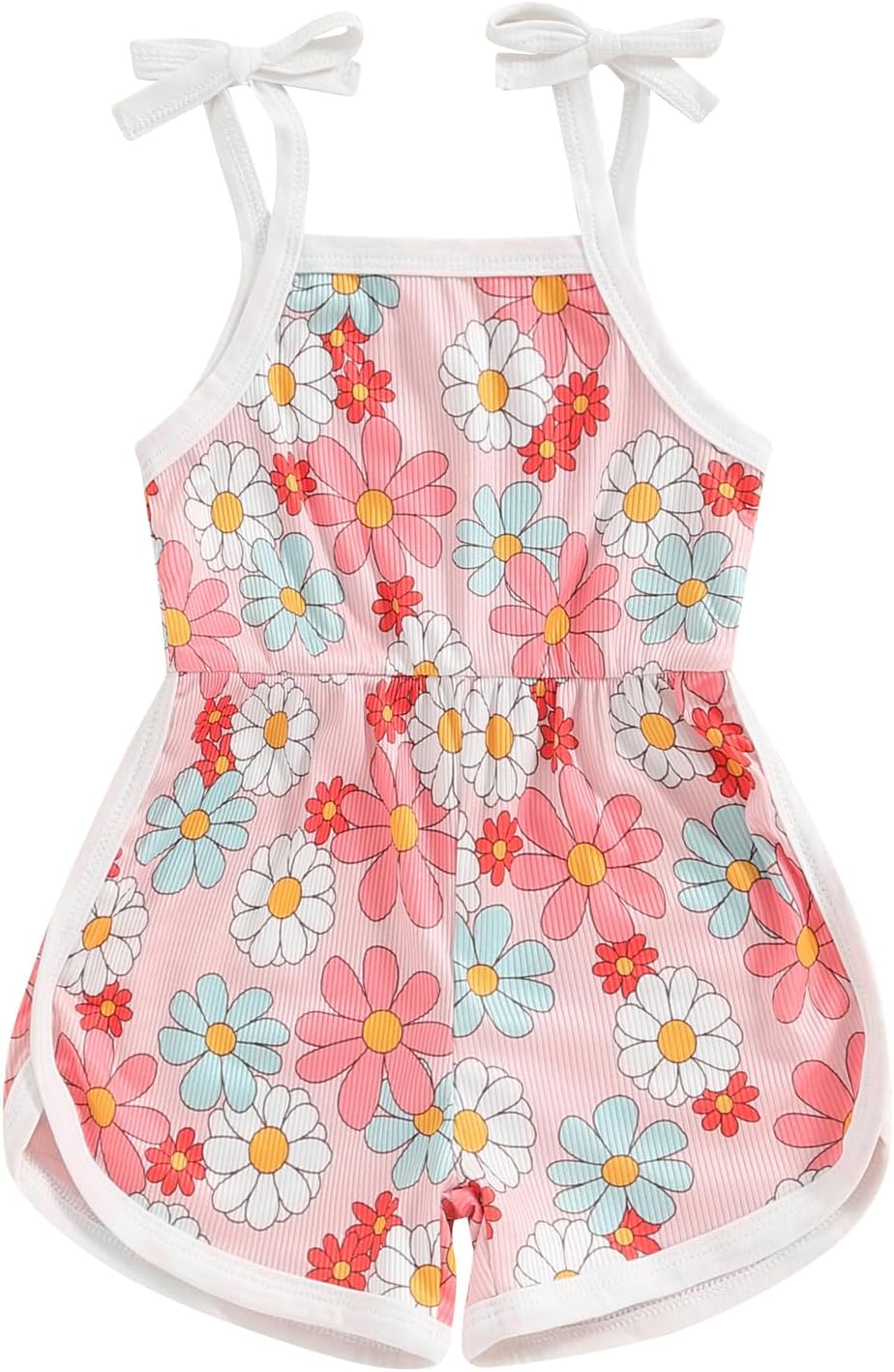 WZTYYDS Toddler Baby Girl Summer Clothes Floral Romper Tie-Up Strap Halter Jumpsuit Infant Summer Sling Playsuit 6M-3T