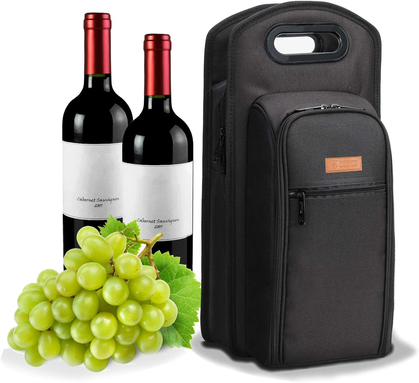 ALLCAMP 6 Piece Wine Travel Bag and Insulated Wine Carrier Tote Carrying Cooler Bag with Handle,Great Gift for Wine Lover