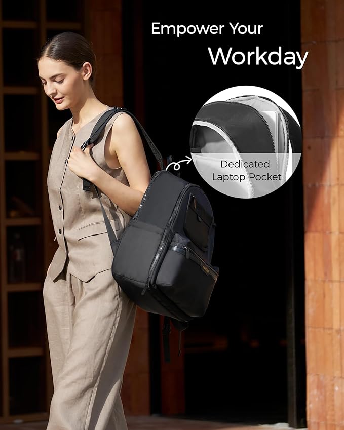 Momcozy Urban Diaper Bag Backpack - Stylish, Durable & Waterproof Baby Bag with Multi-Pockets, Laptop Compartment, Changing Pad & Stroller Straps, Travel Baby Essentials for Moms,Dads,Work, Maternity