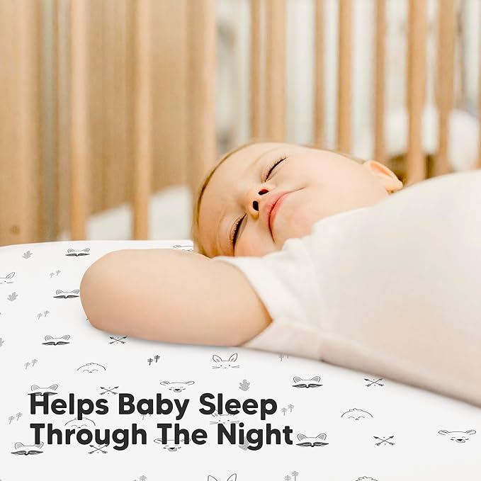 2-Pack Waterproof Baby Crib Sheets for Boys, Girls - 52x28 Viscose Derived from Bamboo Toddler Bed Sheet Neutral, Fitted Crib Mattress Protector Cover for Baby Bedding, Soft & Gentle (Nordic)