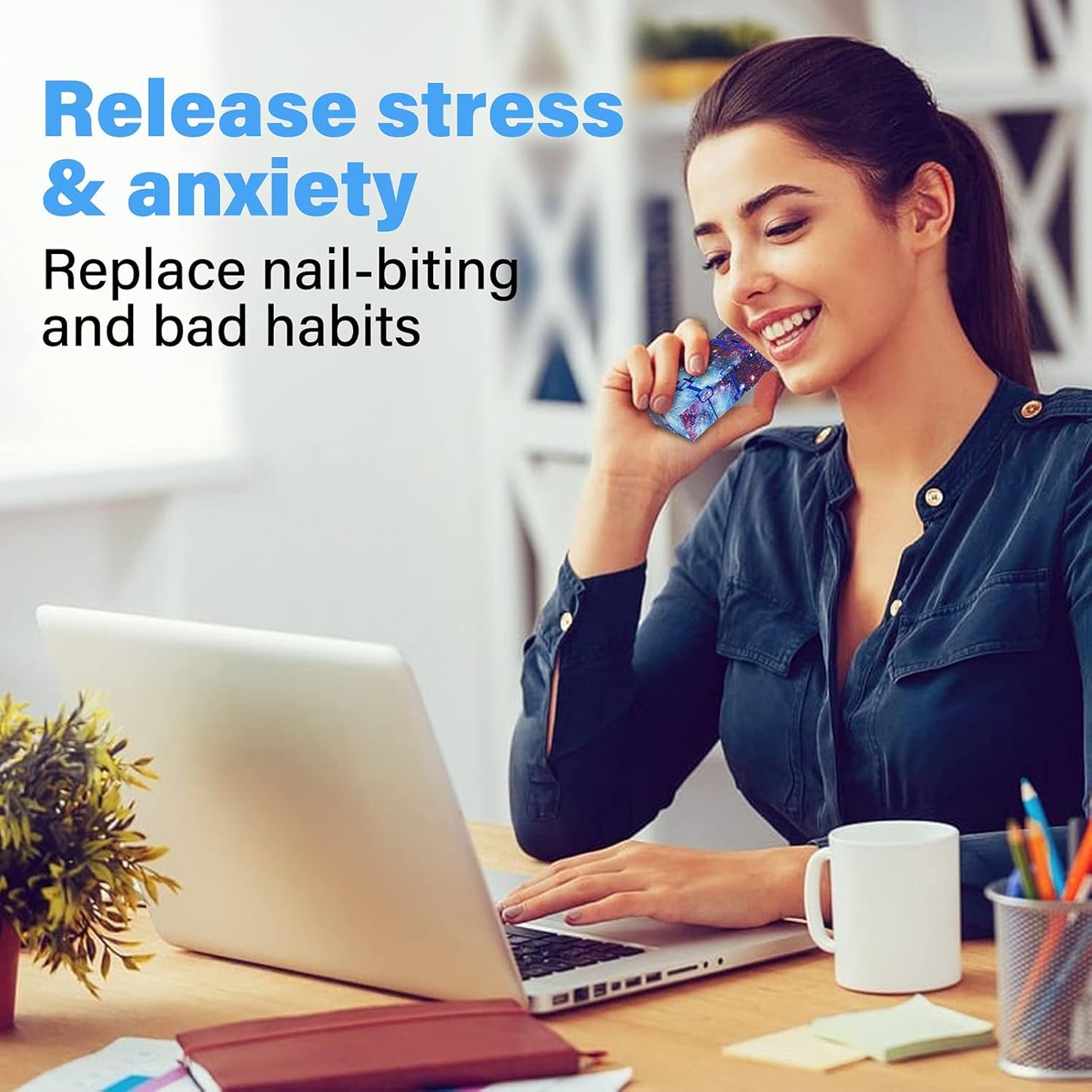 Infinitycube Fidget Toy Stress Relieving Fidgeting Game for Kids and Adults,Cute Pocket-sized Unique Gadget for Anxiety Relief and Kill Time (Starry Sky)