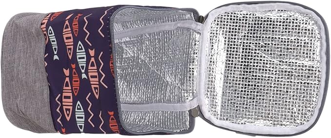 Breastmilk Warmer Cooler Bag, Large Capacity Insulated Baby Bottle Bag Multipurpose for Travel (Fish)