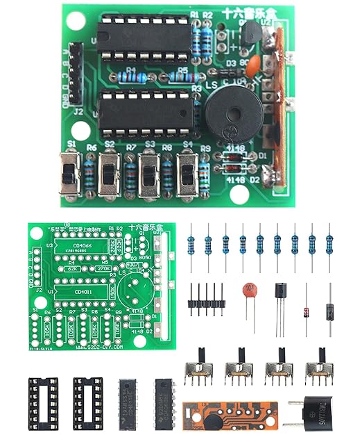Soldering Practice Kit DIY 16 Sounds Music Box Plug-in Circuit Kit Learn Soldering Kit For DIYers Learning Electronics (0516Y05)