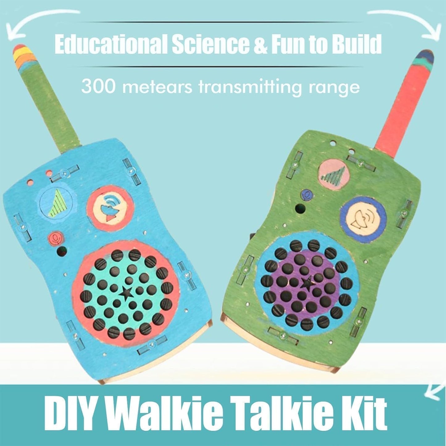 STEM Toys Crafts Kits for Boys Girls Age 5-7 8-13 8-10-12-14 Science DIY Building Kits Kids Activities Walkie Talkies Birthday Gifts for 6 7 8 9 10 11 12 13 14+ Years Old Boys Teens Gift Ideas