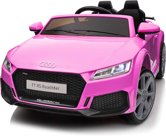 Electric Car for Kids, Licensed Audi 6V Kids Ride on Car Toy for Toddlers with Remote, Bluetooth - Pink