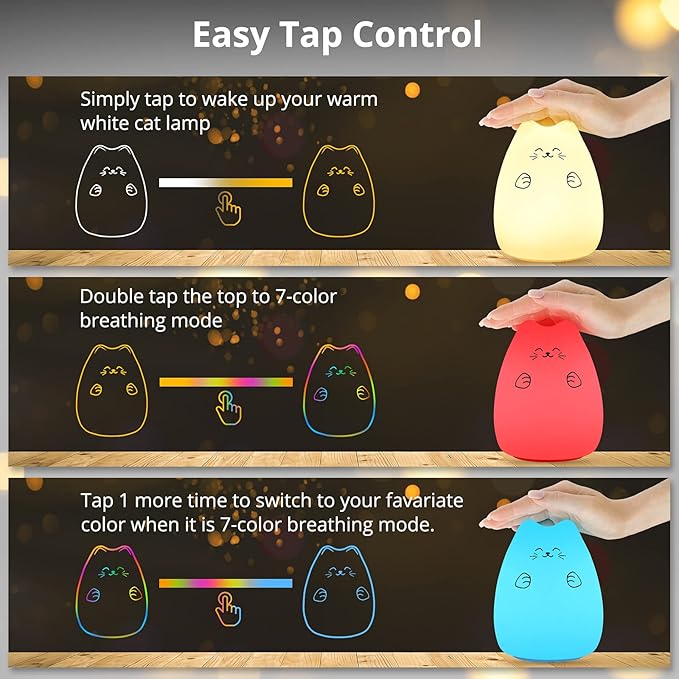 GoLine Night Lights for Kids - Best Christmas & Birthday Gifts for 3-10 Year Old Girls