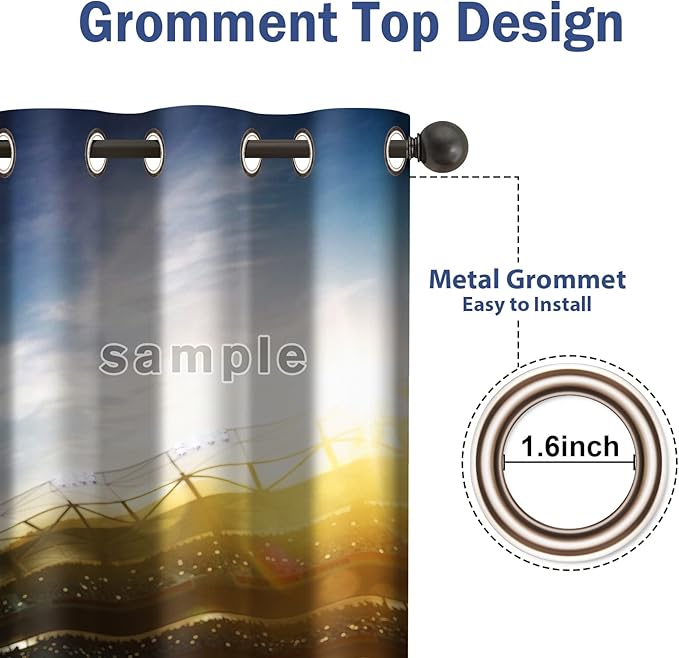 Jekeno Galaxy Blackout Curtains Kids Boys Girls Bedroom Outer Space Universe Nebula Starry Sky Colorful Stars Decor Decoration Grommet Window Drapes 2 Panel Set, 52"x84"