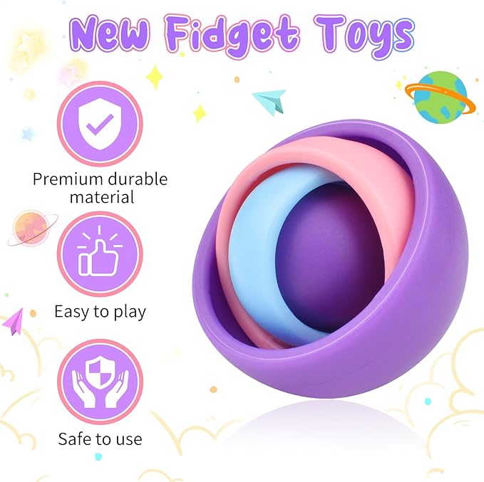 Fidget Toys Adults, Sensory Toys for Kids, Gift for Boys Girls Teens Halloween New Year Party Favors, ADHD Autism Stress Relief Finger Toy